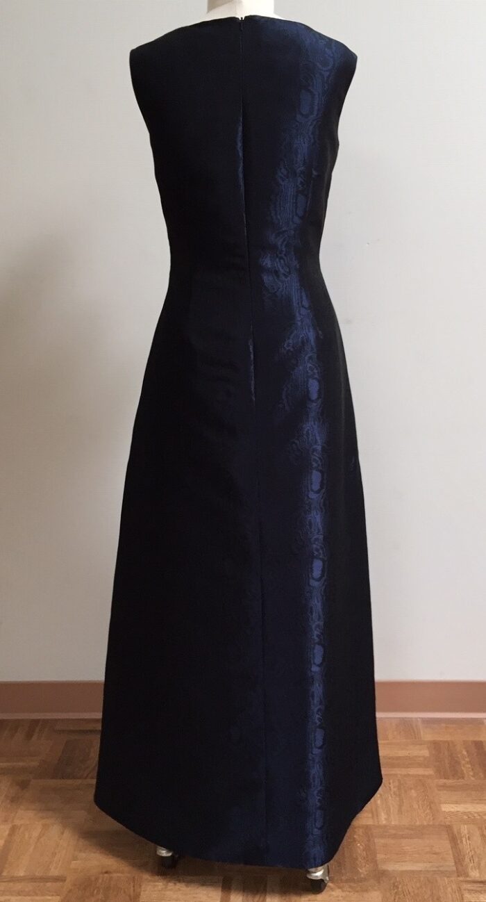 Navy Gown with high neck