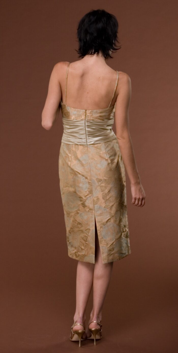 Gold cocktail dress