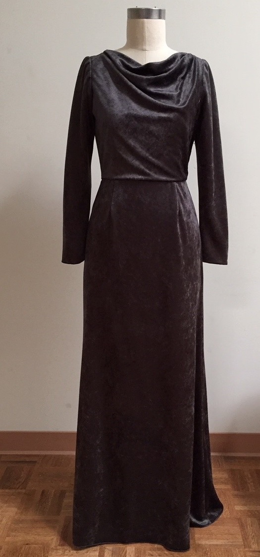 gown with sleeves for black tie event