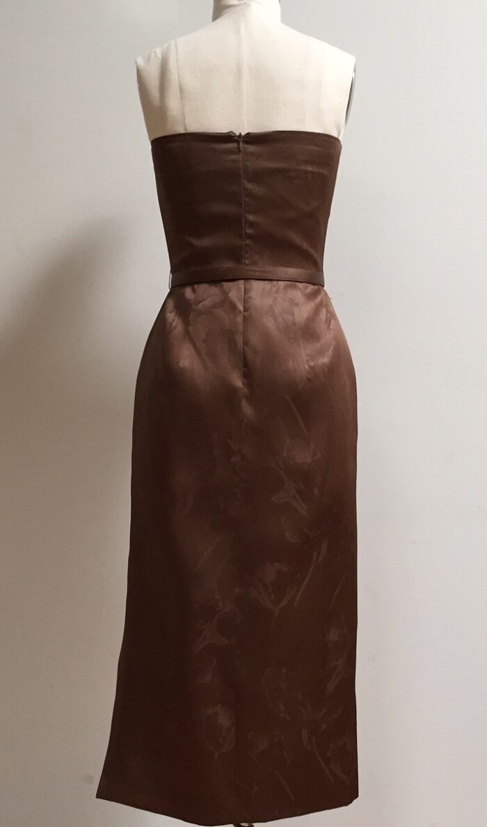 Copper Brown Cocktail Dress