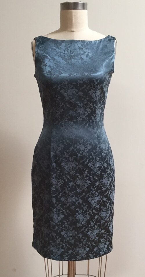 blue stretch dress