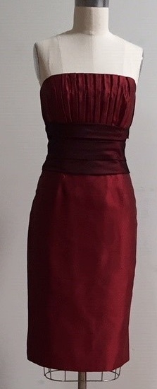 Dark red cocktail dress