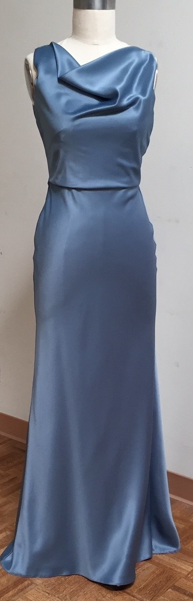 Blue slinky gown