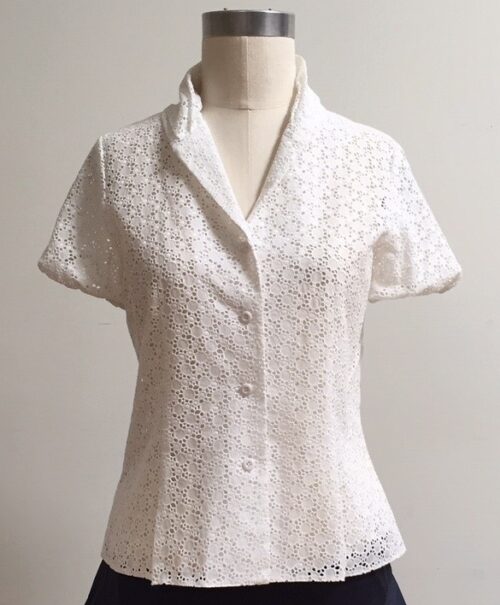 White eyelet blouse