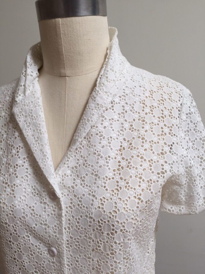 detail of Siri eyelet Party Blouse