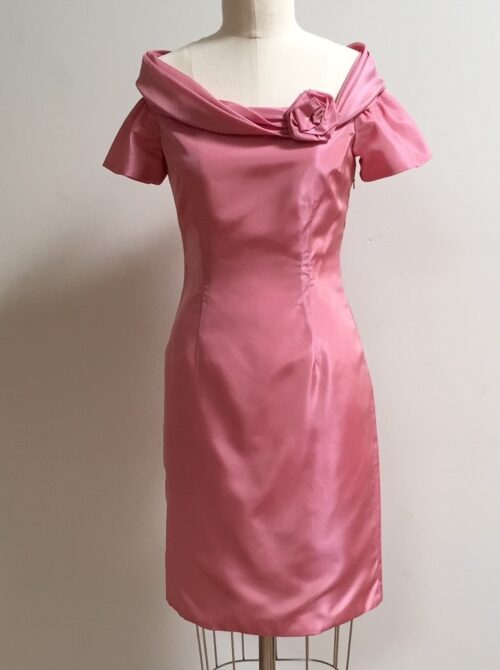 Pink off the shoulder dress