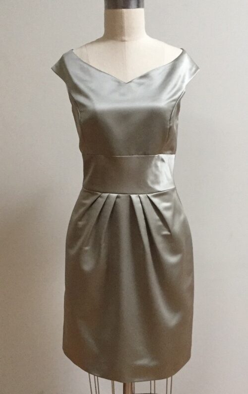 Off the shoulder silver dress