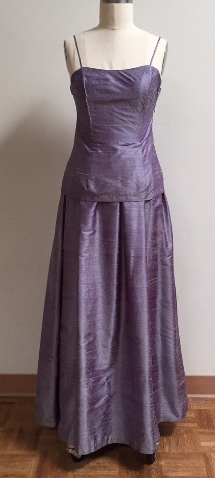 purple long skirt and camisole