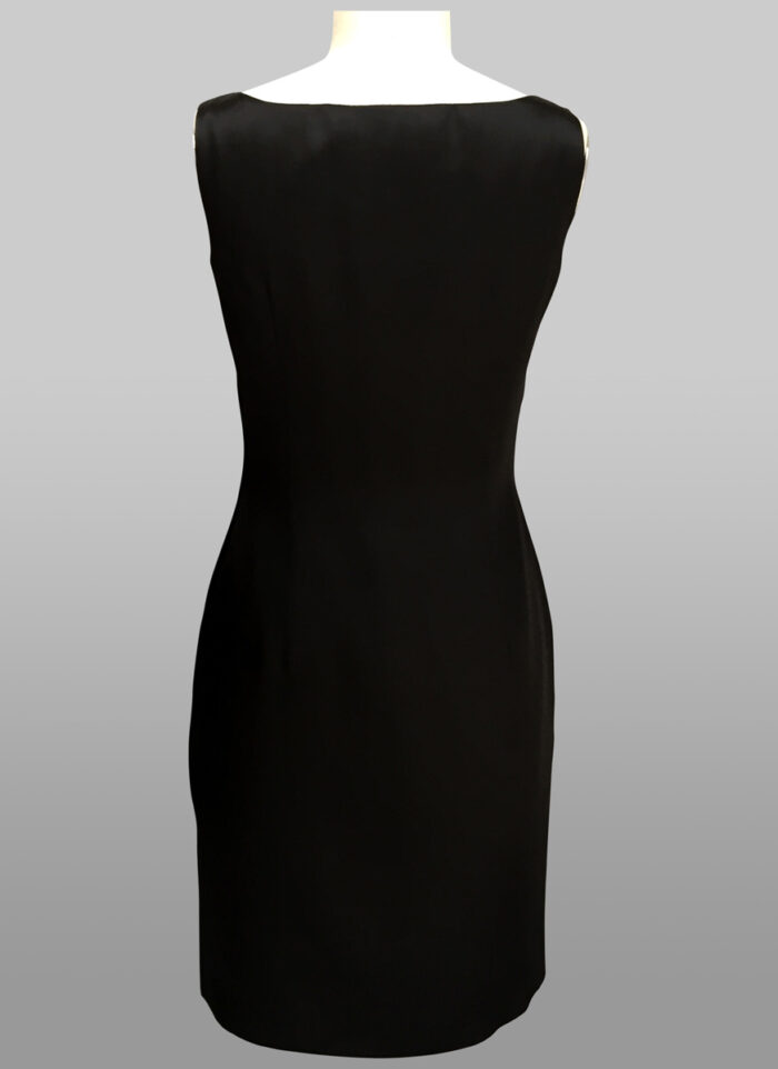 classic black silk dress