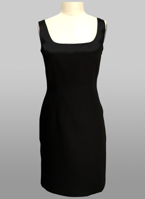 Classic black silk dress