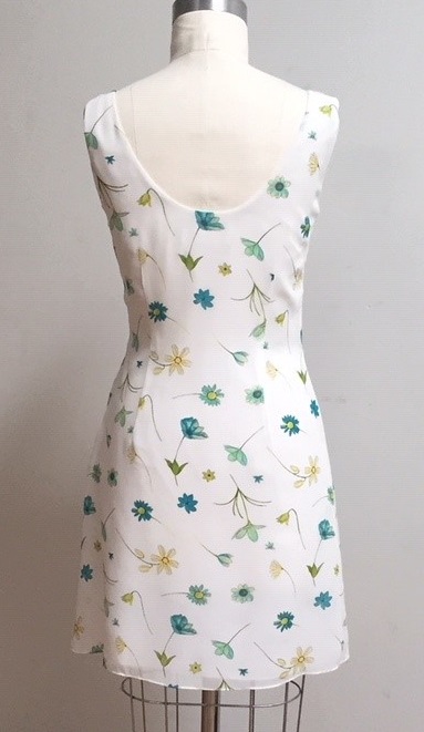 white and green summer dress