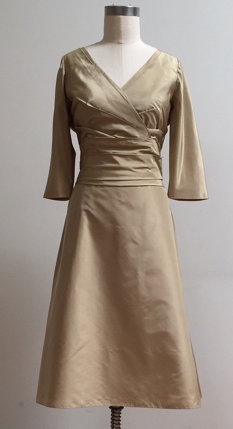taupe dress with sleeve