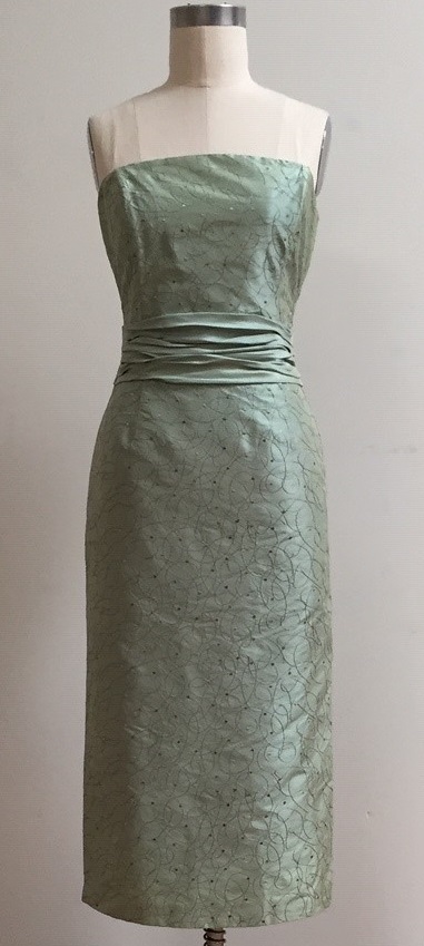 Light green fitted dress for wedding