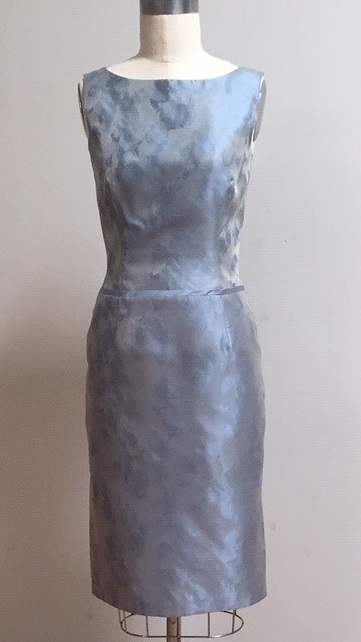 Blue silk dress for special occasion