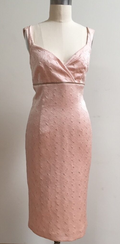 Peach cocktail dress for wedding