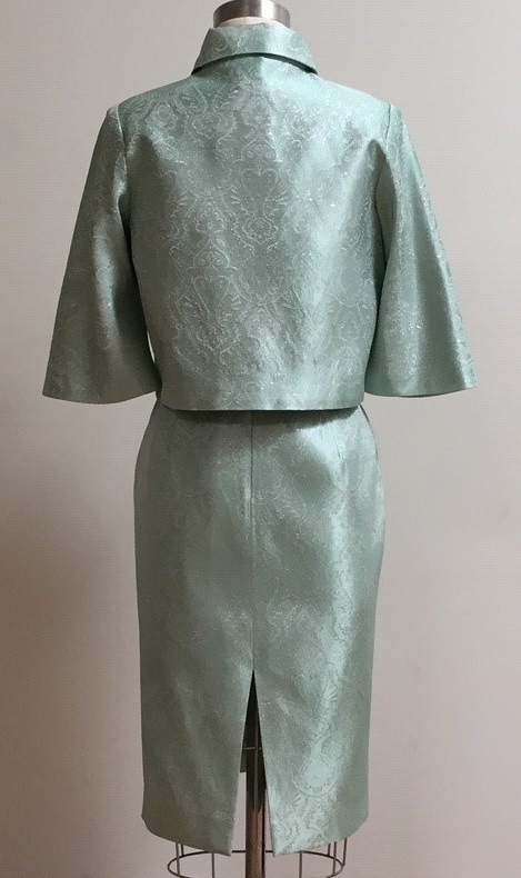 knee length dress and jacket for a wedding