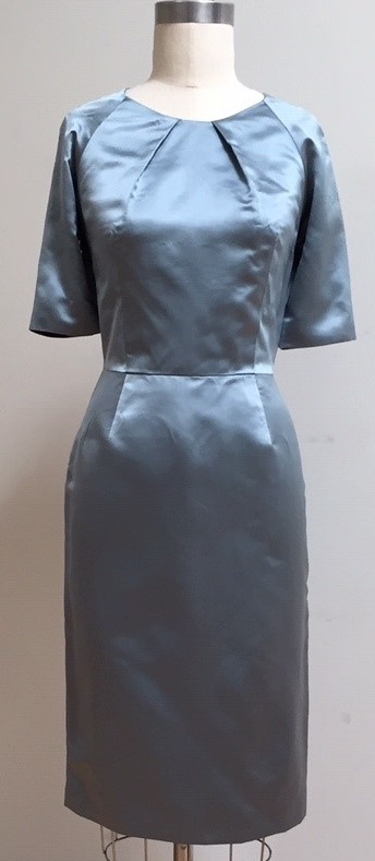 Mother of the bride blue dress with sleeve
