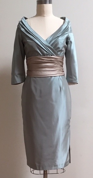Blue off the shoulder dress with sleeve