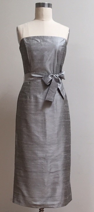 Silver grey dress for wedding