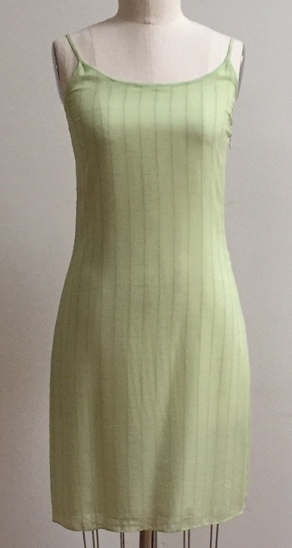 green spaghetti strap dress