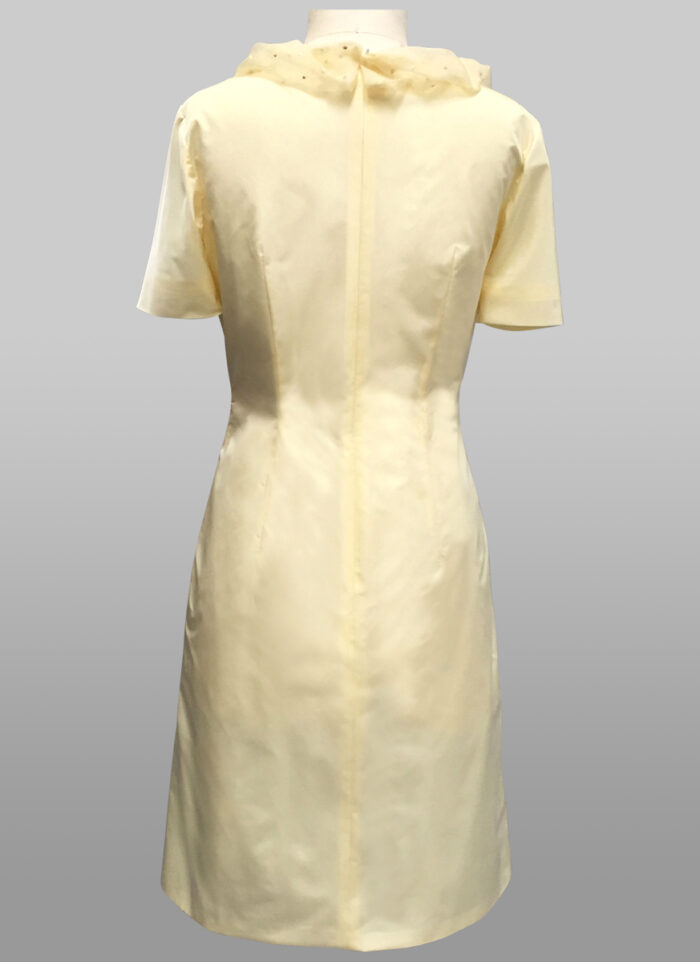lemon yellow dress with short sleeve