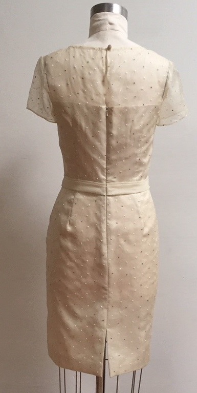 champagne dress with sleeve for wedding