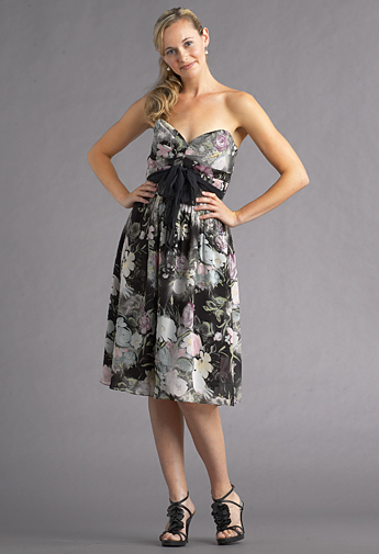 Floral summer chiffon dress