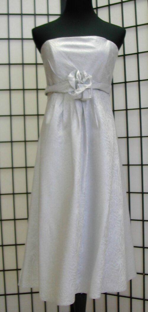 silver metallic dress