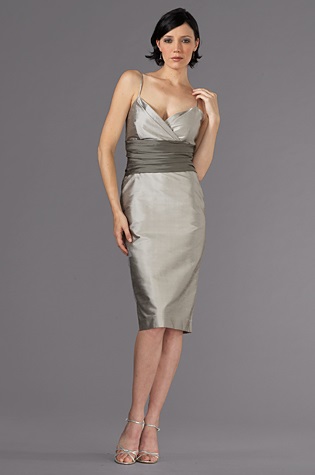 sexy silver grey fitted dress with spaghetti straps