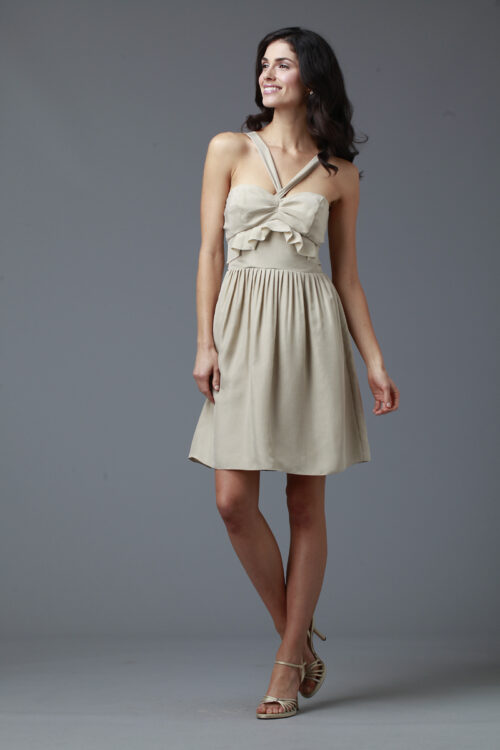 taupe beach party dress