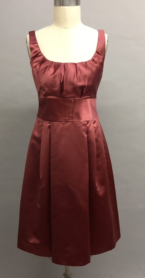 salmon dark pink special occasion dress for mother of the bride