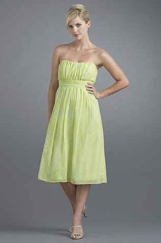 spring green chiffon summer dress