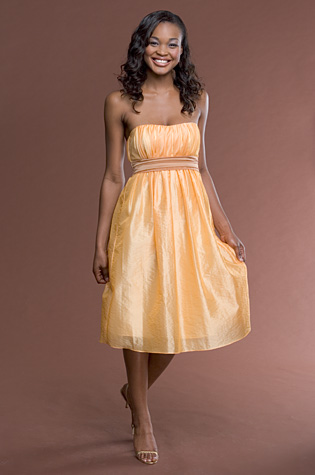 apricot summer dress