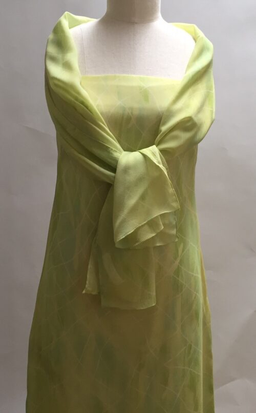 spring green silk shawl