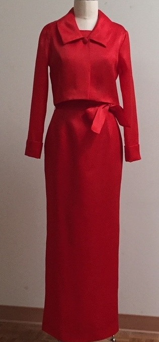 Red gown with jacket