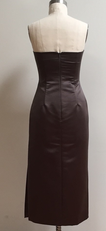 dark grey cocktail dress