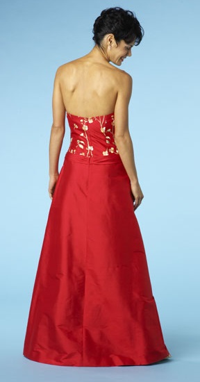 Poppy red gown for summer party