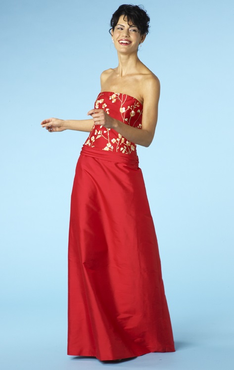 Poppy red gown for summer formal