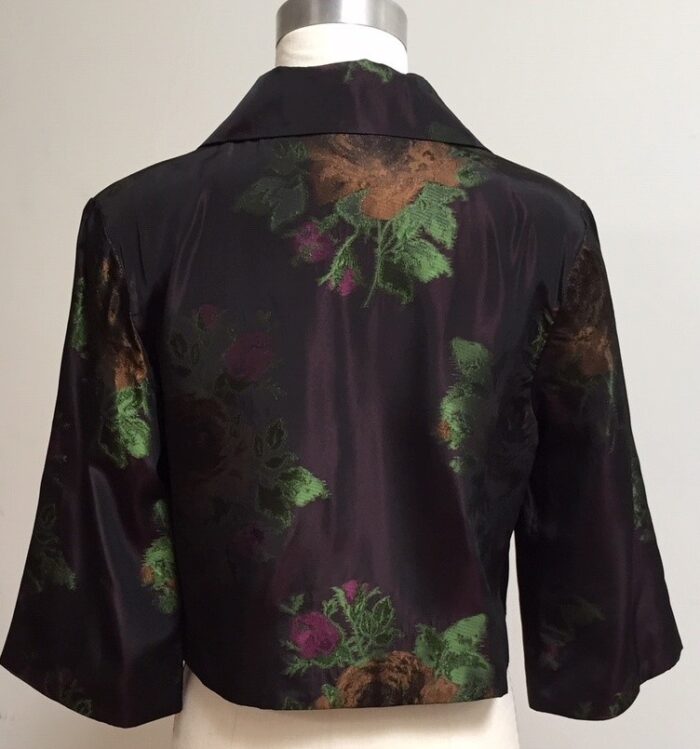 black silk floral jacket