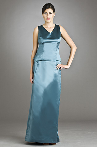 Teal 2-piece gown for mother of the bride