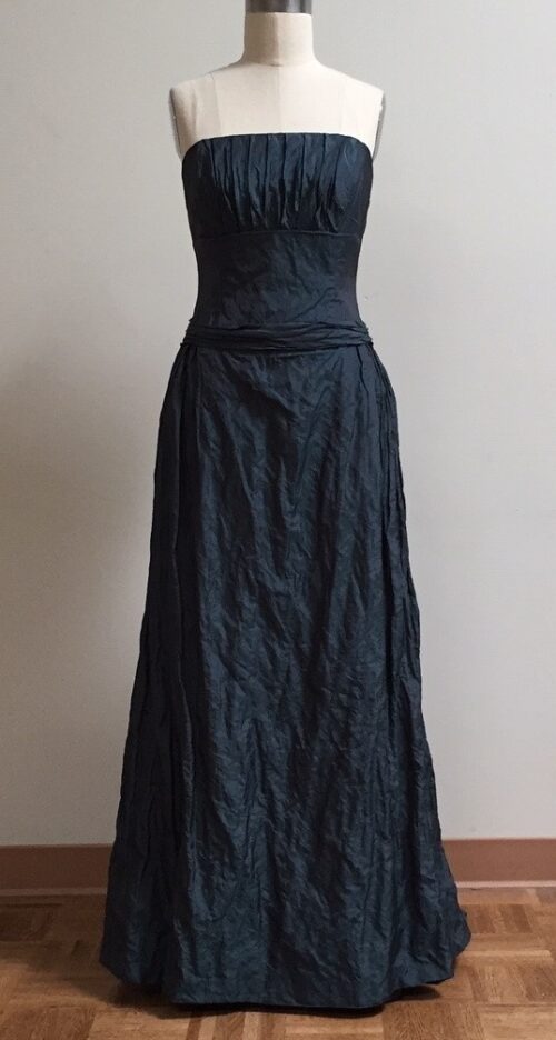 teal ballgown for black tie event