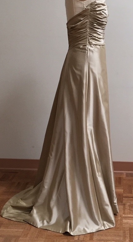 black tie taupe gown