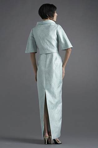 Mint green sheath and jacket for mother of the bride