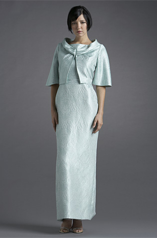 Mint green sheath and jacket for mother of the bride