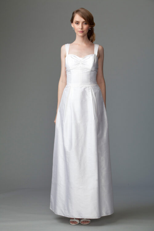 white gown for graduation