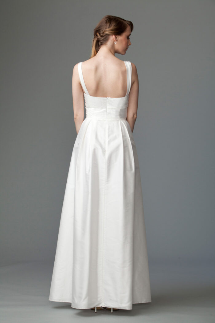 off-white gown for graduation