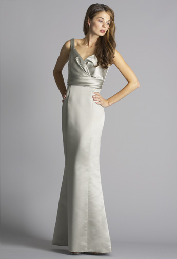 silver evening gown
