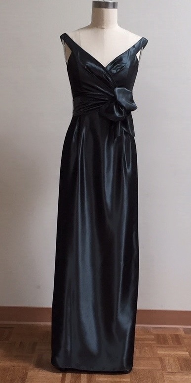dark blue evening gown