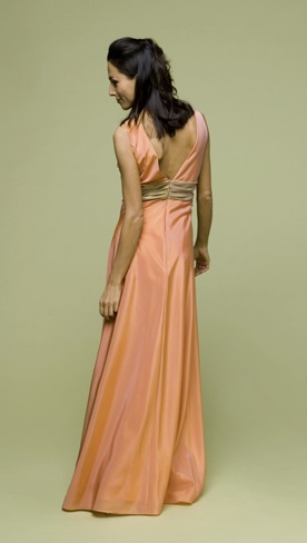 apricot gown for wedding