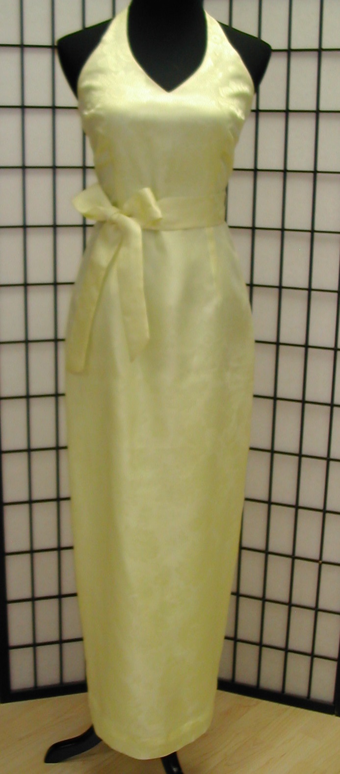 yellow halter gown for wedding